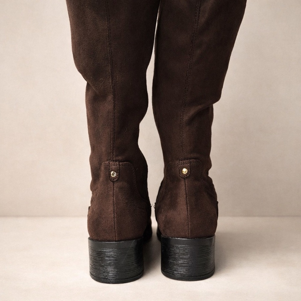 Kenneth Cole Stanford Brown Leather Boots Women’s Size 10 New In Box - Picture 2 of 3